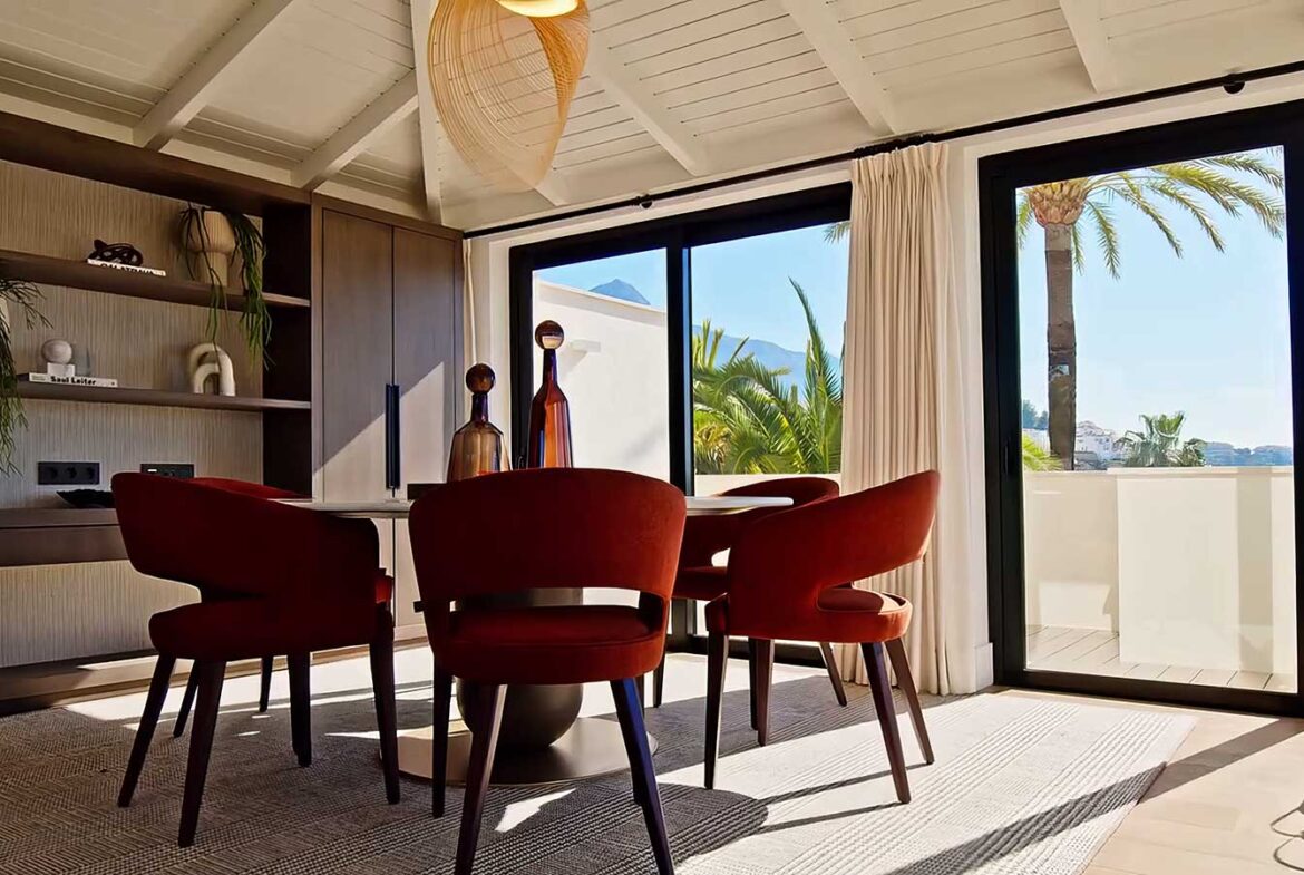 Luxury interiors of Villa Seraphina in Los Naranjos Hill Club, Marbella, featuring elegant furnishings and stylish design