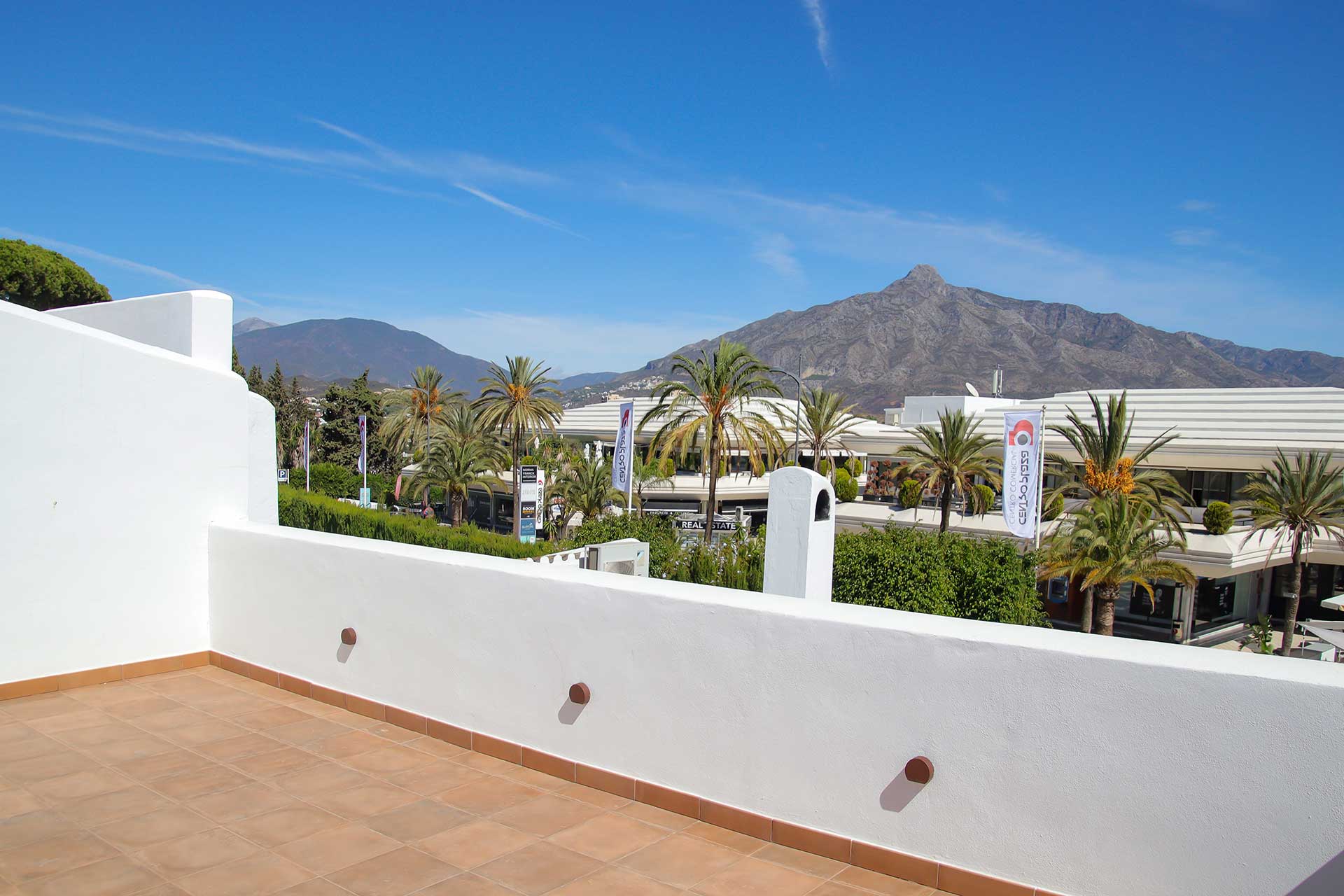 Terrace view of La Concha mountain from a penthouse in Centro Plaza.