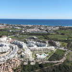 Aerial view of Adagio Estepona development and surrounding area on the New Golden Mile