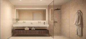Upper 101 San Pedro Alcantara luxury bathroom with walk-in shower and double vanity