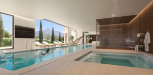 Aloha Forest Marbella indoor swimming pool and wellness area in Nueva Andalucía