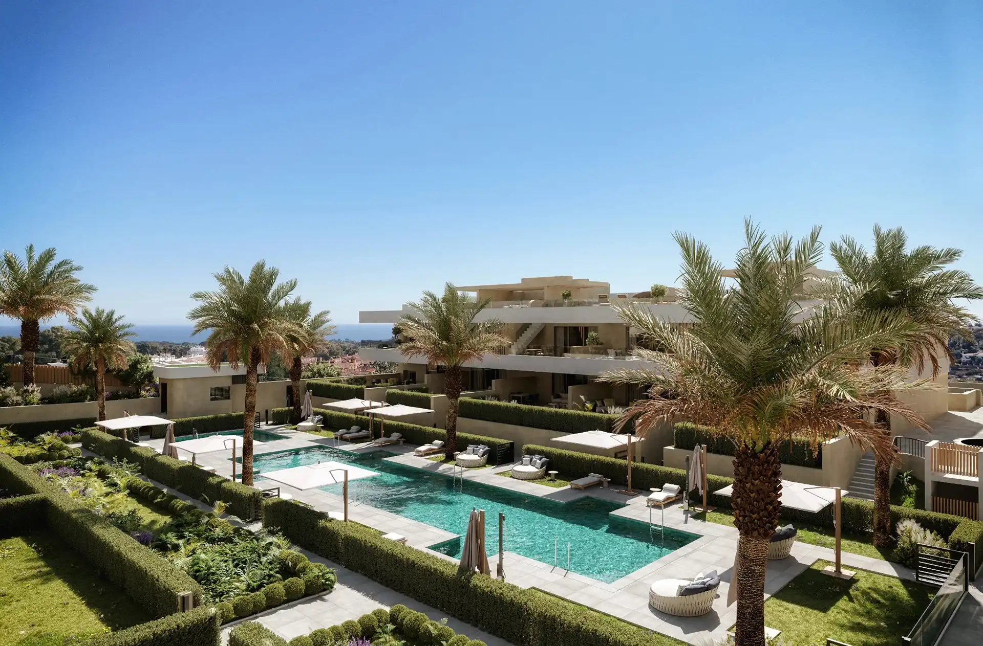 Omnia Estepona Luxury Pool Terraces with Modern Architecture
