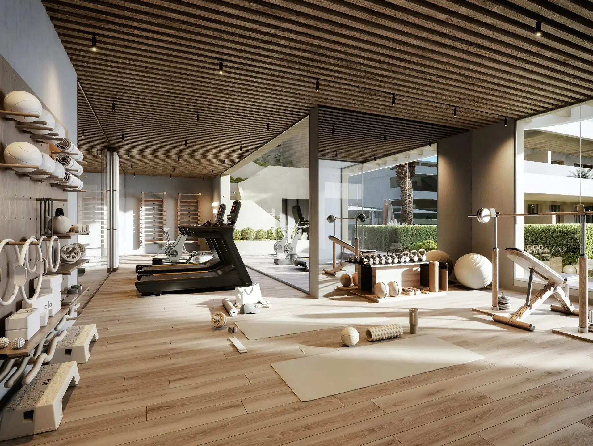 Omnia Estepona Luxury Home Gym with Modern Fitness Equipment