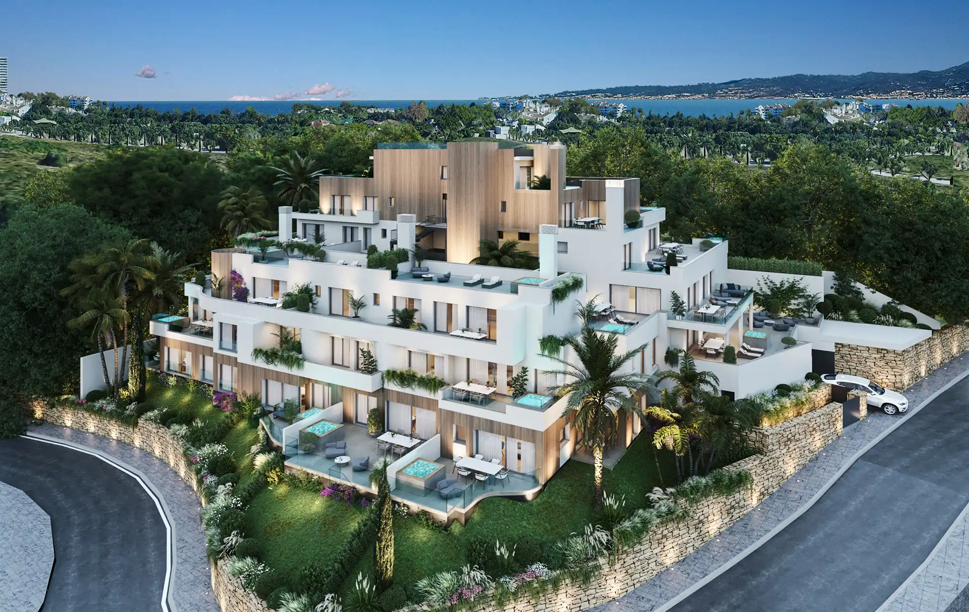 Modern luxury apartments with Mediterranean sea views
