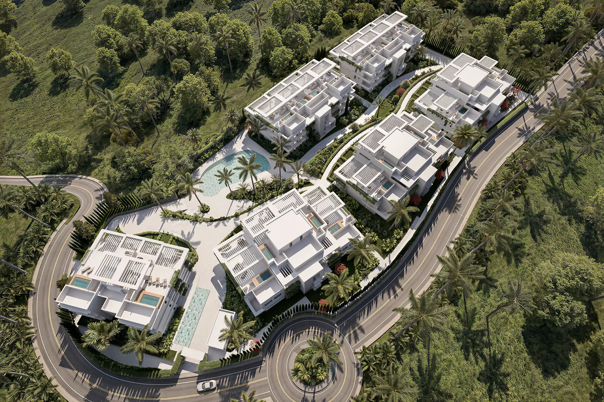 Almina Residences Aerial View - Modern Luxury Development in Estepona