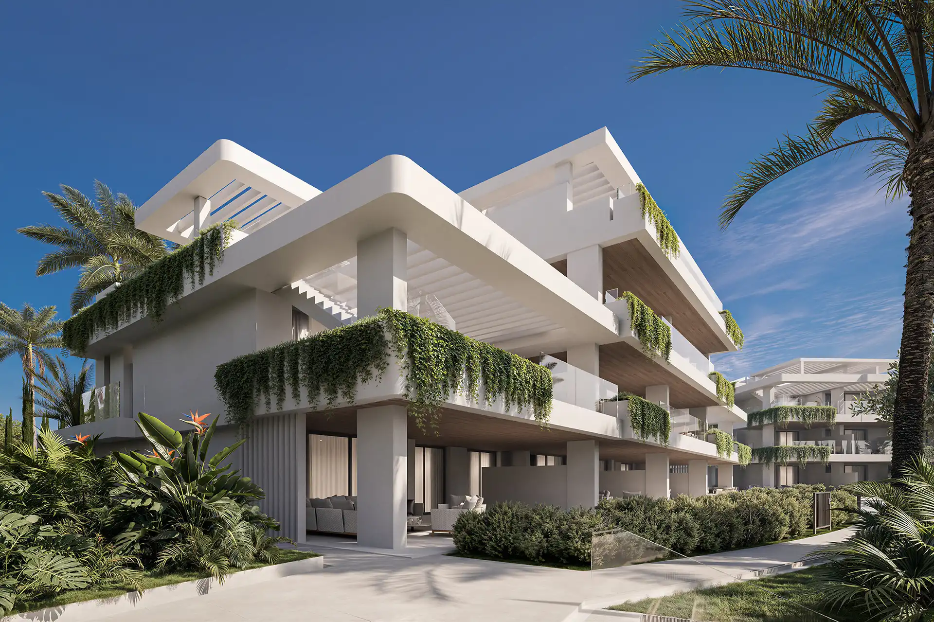Almina Residences Modern Villa with Cascading Terraces and Contemporary Architecture