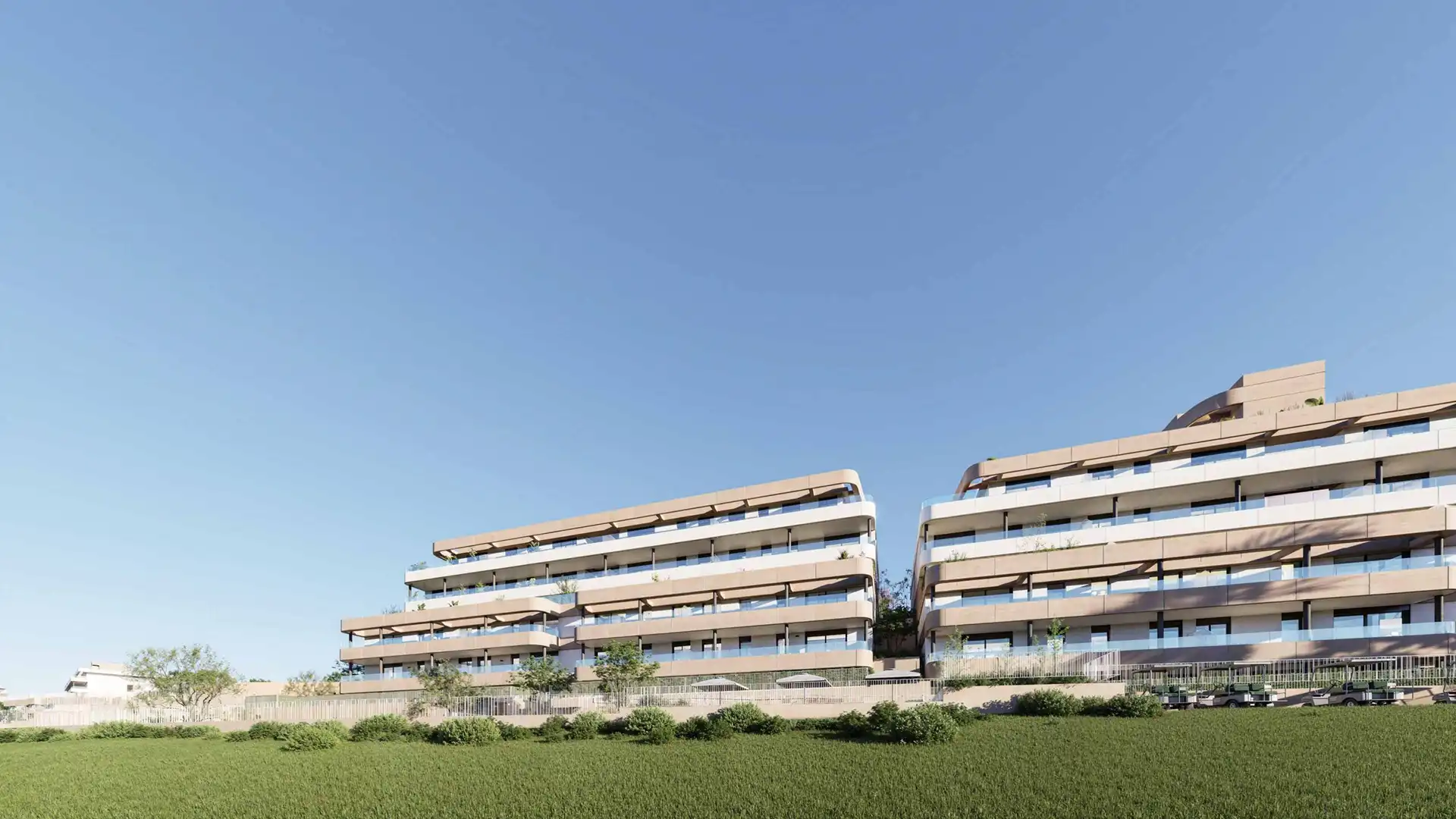 Moderne rækkehusarkitektur Eagle Hills Estepona nybyggeri