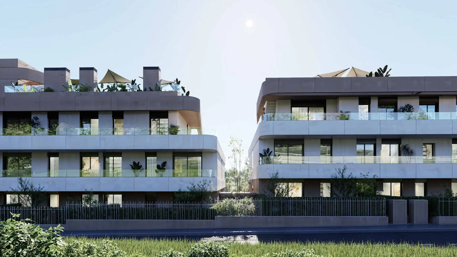 Rummelige åbne indendørs opholdsrum kl. Eagle Hills Luksuslejligheder i Estepona