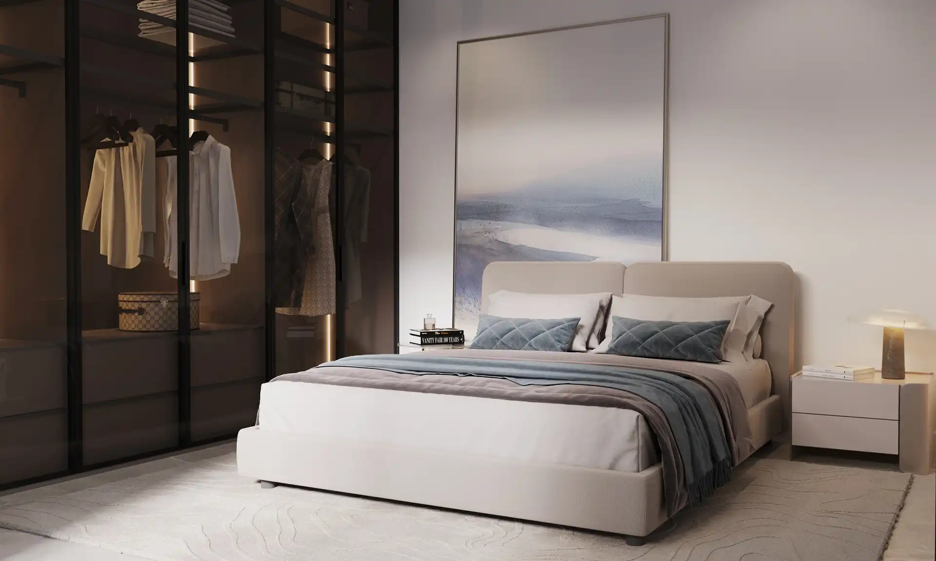Master bedroom with walk-in wardrobe at Royal Park Estepona