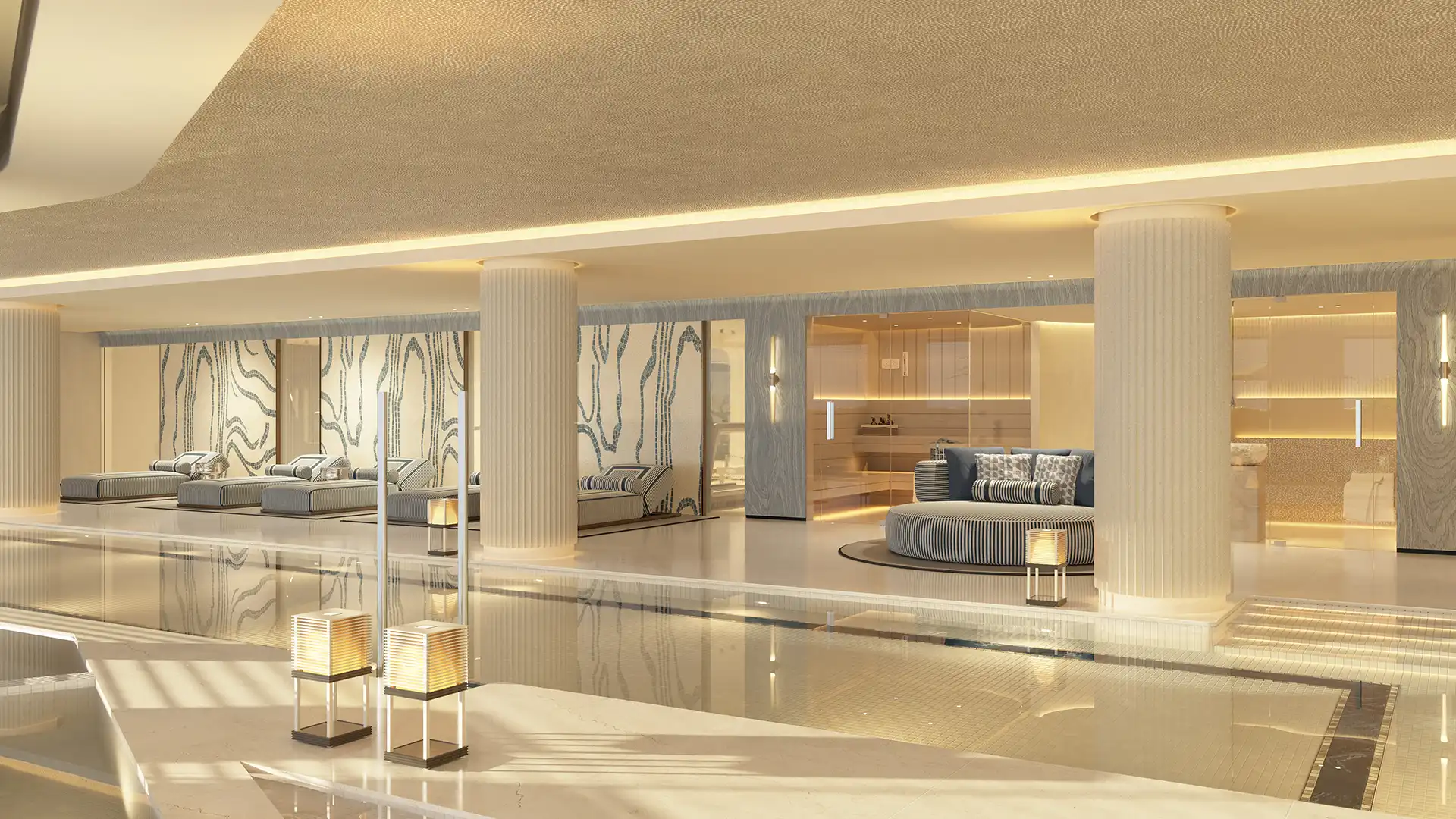 Biubay indoor spa pool and wellness area